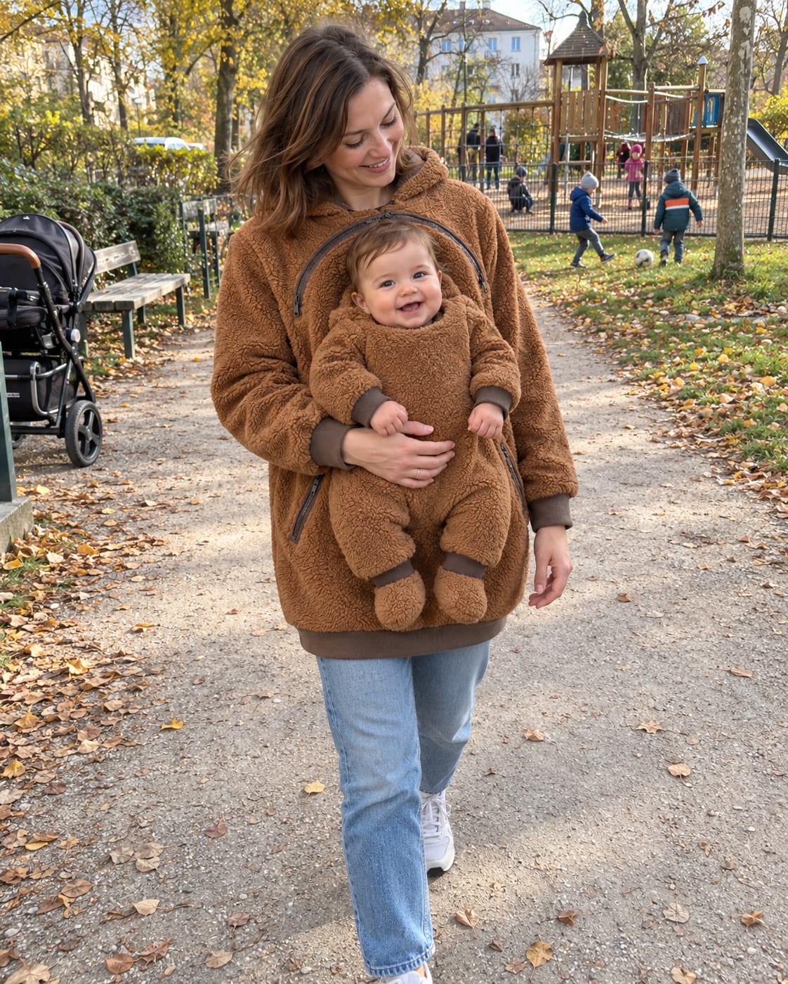 Customer photo review of NÄHLI Duo – Hoodie mit Babyeinsatz