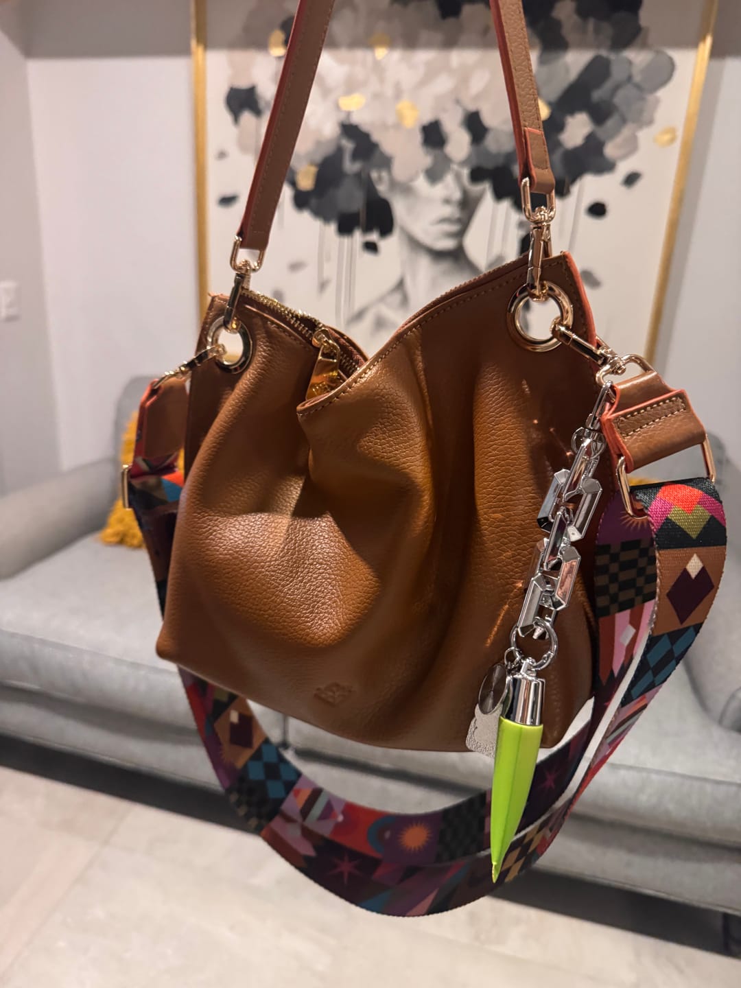 Customer photo review of Crossbody Leonora Miel - 2 Straps