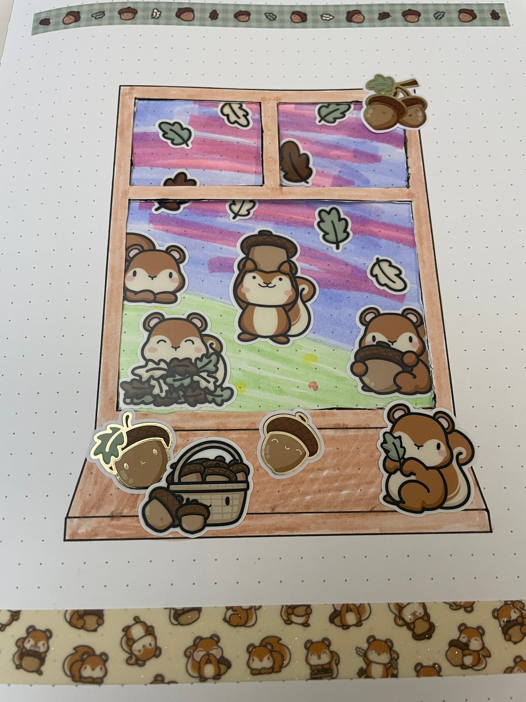 Customer photo review of Acorn Harvest Sticker Sheet