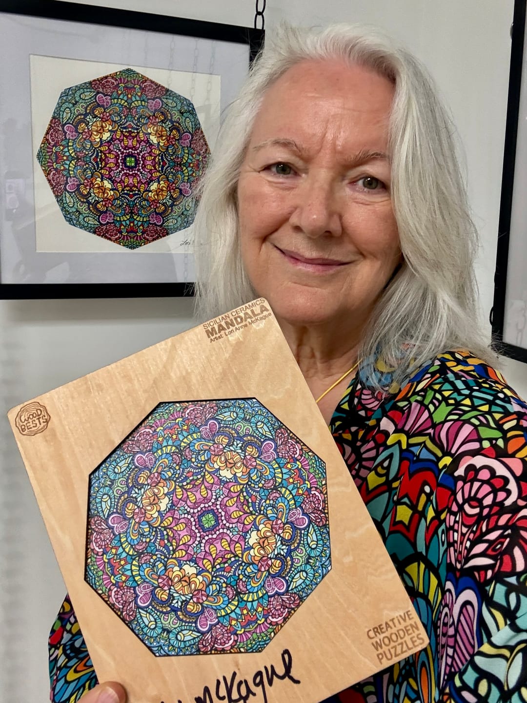 Customer photo review of Sicilian Ceramics Mandala - By Artist Lori Anne McKague