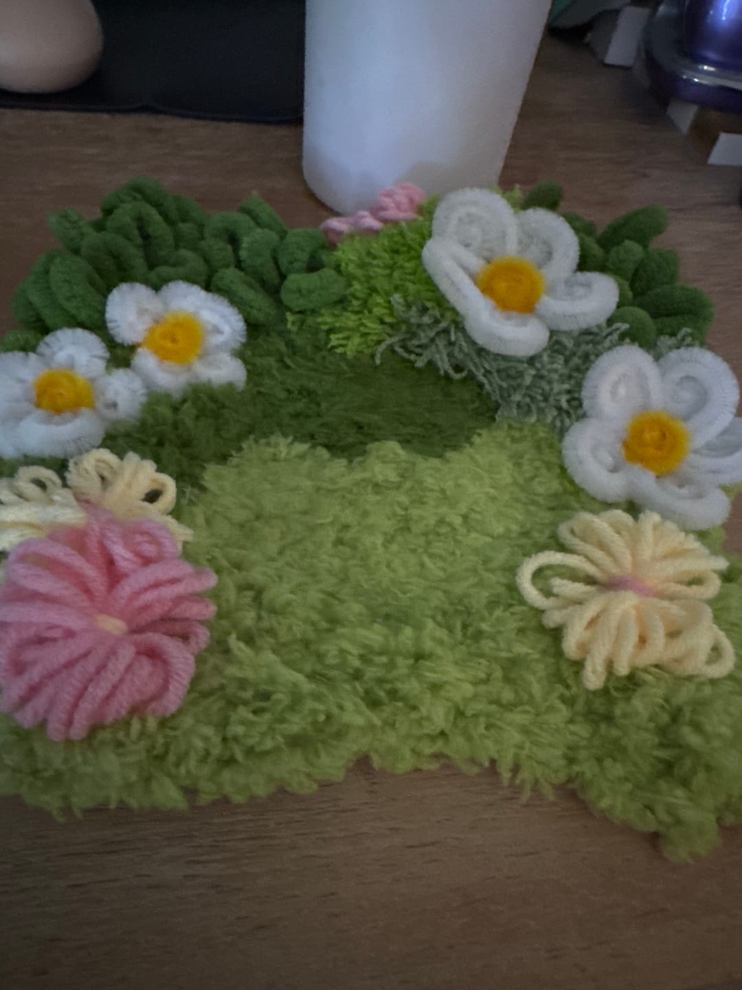 Customer photo review of DAISY - Moss Coaster Kit