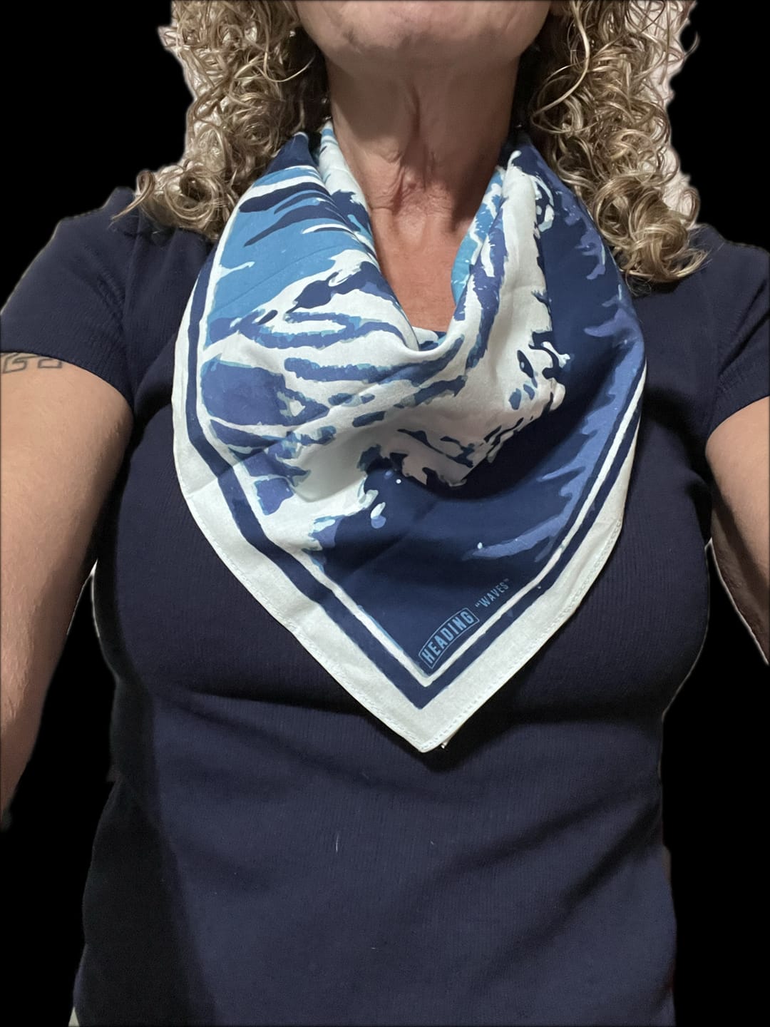 Customer photo review of Waves Bandana