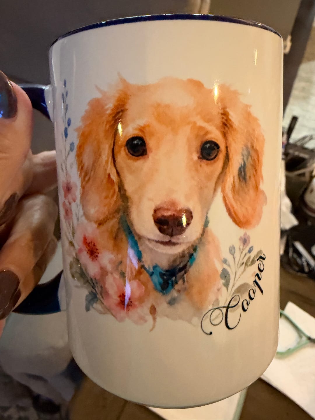 Customer photo review of Watercolor - Personalized Mug