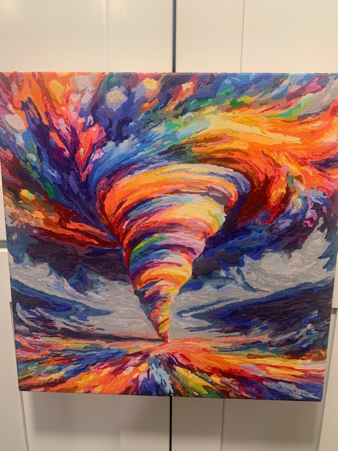 Customer photo review of Paint by Numbers - color swirls of passion