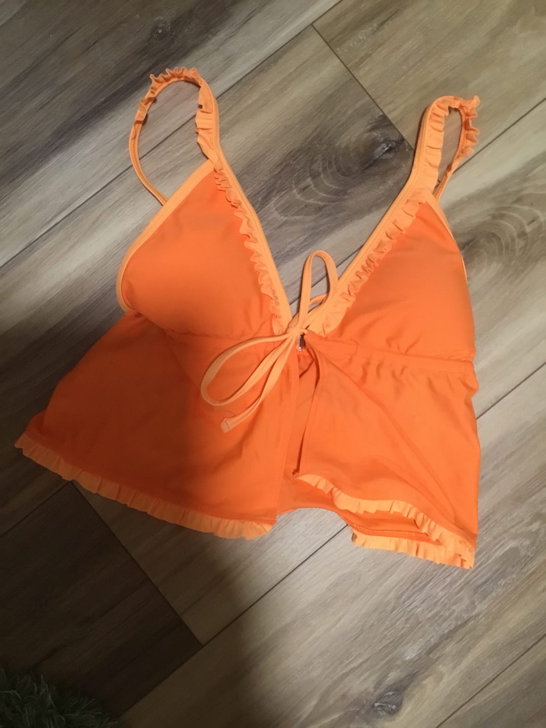 Customer photo review of LILY-TANKINI Mango Ruffle Triangle Tankini Top