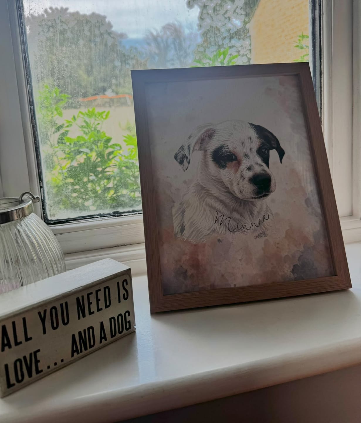 Customer photo review of Watercolor Portrait - Personalised Poster