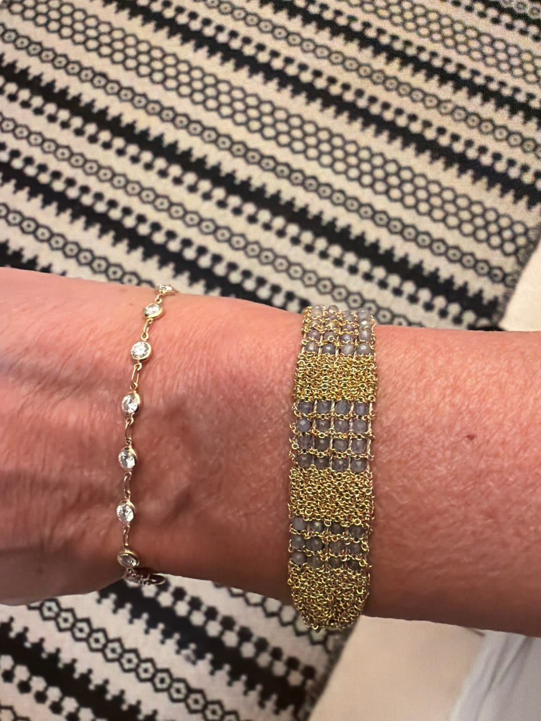 Customer photo review of Bracelet Muamara stones tanzanite - Dag