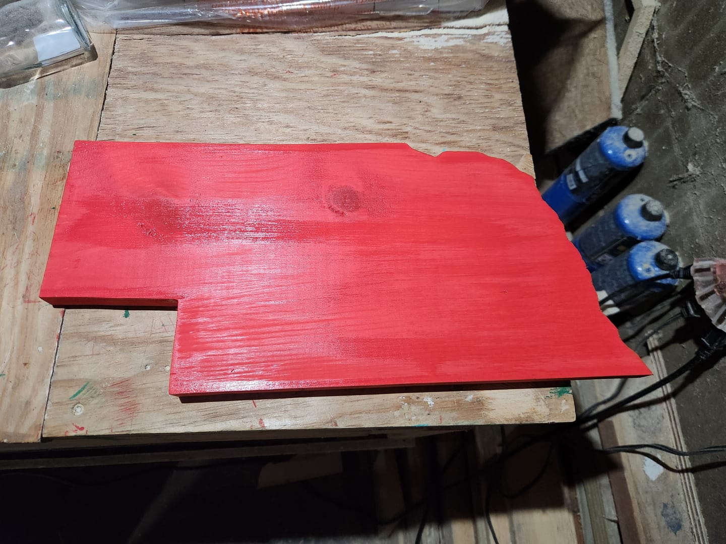 Customer photo review of 17.25x8.0" State Of Nebraska Acrylic Router Template
