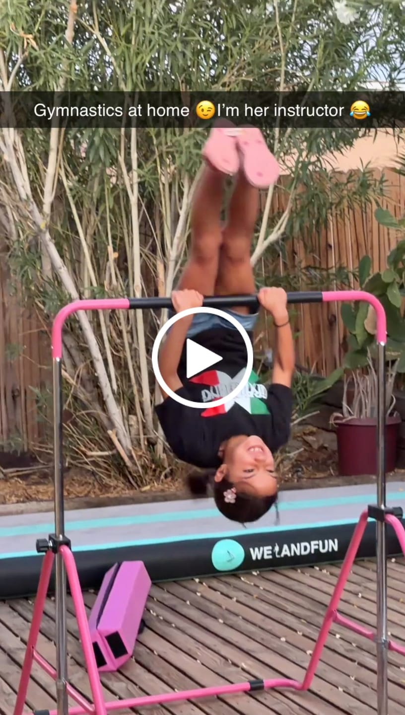 Customer video review of Gymnastics Adjustable Foldable Horizontal Kip Training Bars for Home
