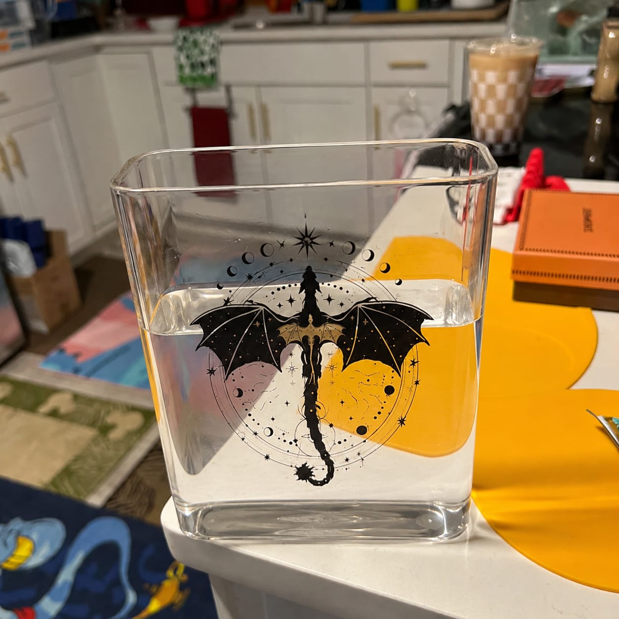 Customer photo review of Black Dragon Acrylic Book Vase Book Lover Gift