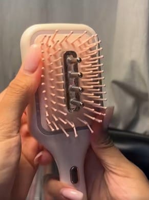 Customer photo review of RootGlow™ LED Scalp Massage Brush — Red Light Glow, Vibration & Oil Applicator