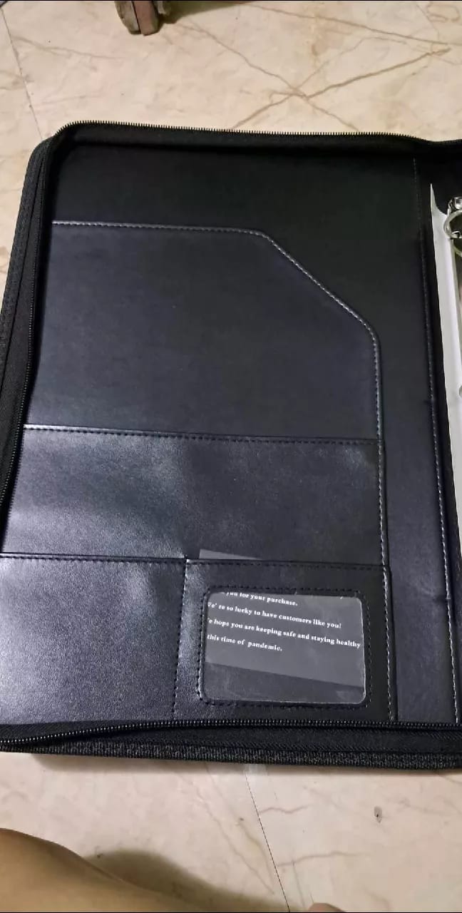 Customer photo review of Leather Portfolio Bag With Handle