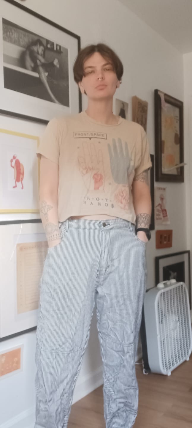 Customer photo review of 2 Way Work Pants - Hickory