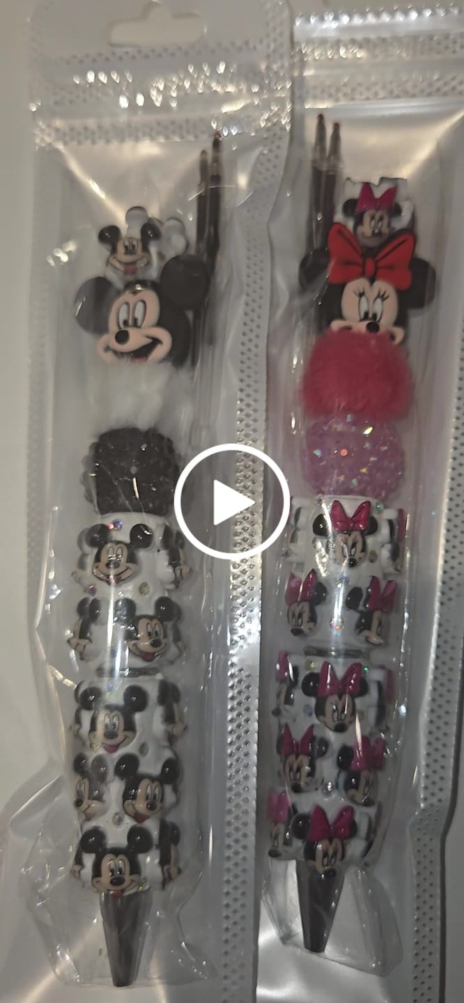 Customer video review of Pink Cartoon Mouse Character Beadable Pens Wholesale, Matches All Focal Beads & Pen Toppers