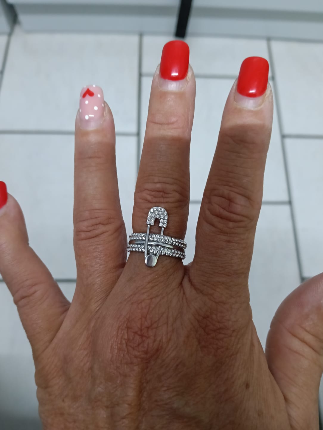 Customer photo review of Pave Flow Safety Ring 14K Vergoldung