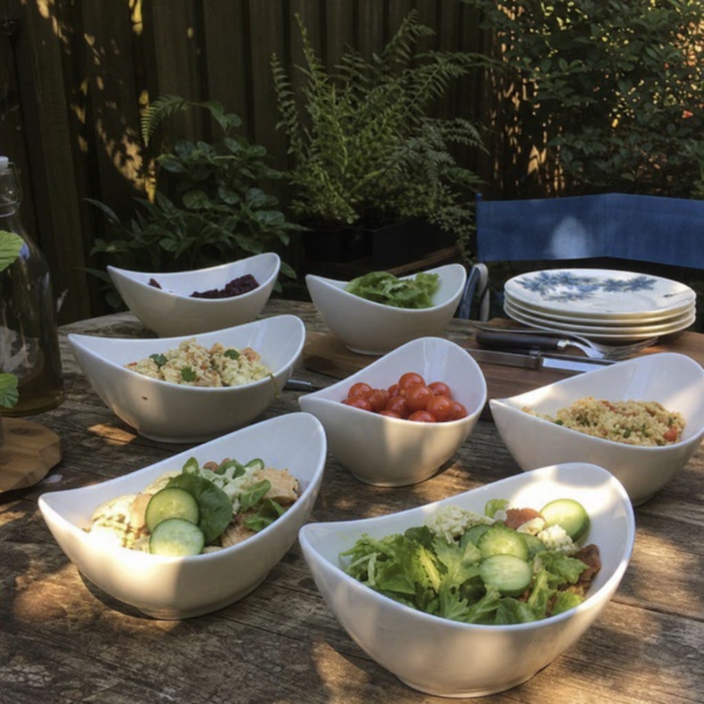 Customer photo review of Bowls 852ml Porcelain for Buffet Displays (Pack of 6)