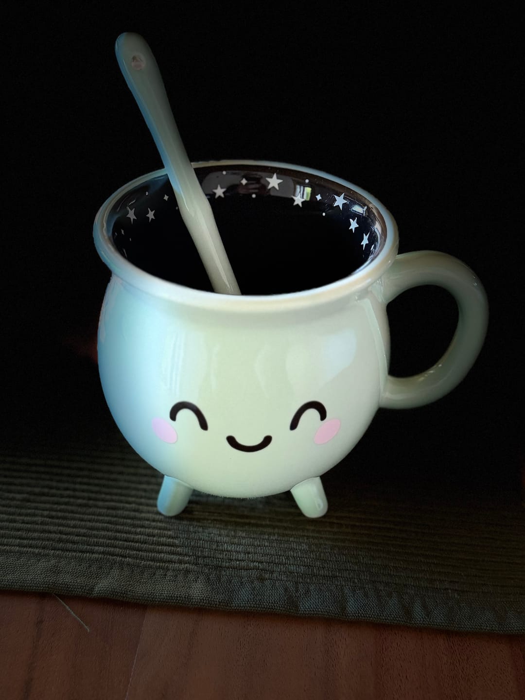 Customer photo review of Hexenkessel-Tasse in Mintgrün mit Zauberstab-Rührer