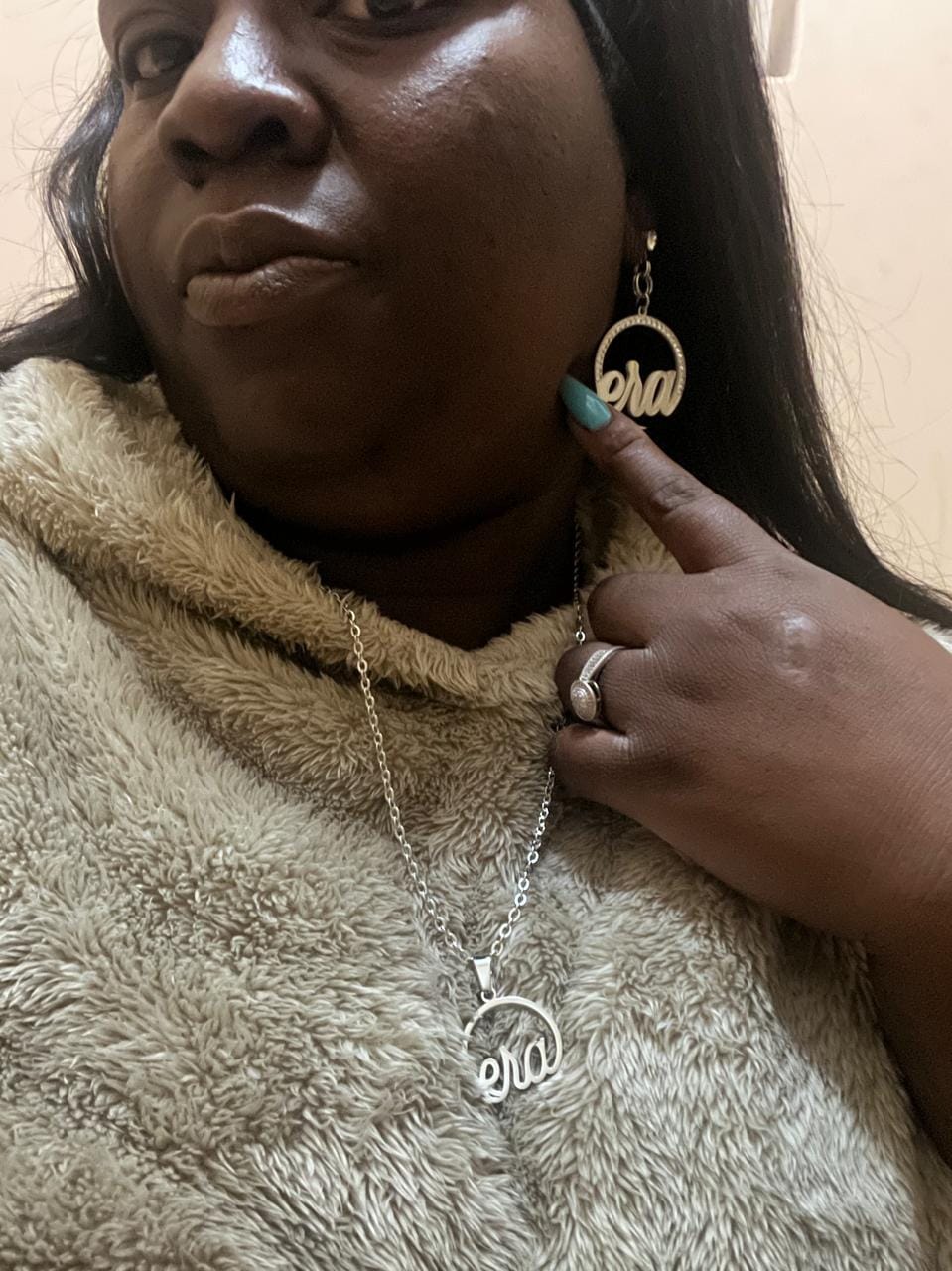 Customer photo review of Silver Era Necklace