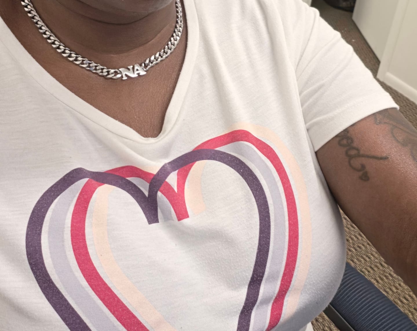 Customer photo review of Initials Choker w/ XL Cuban Chain
