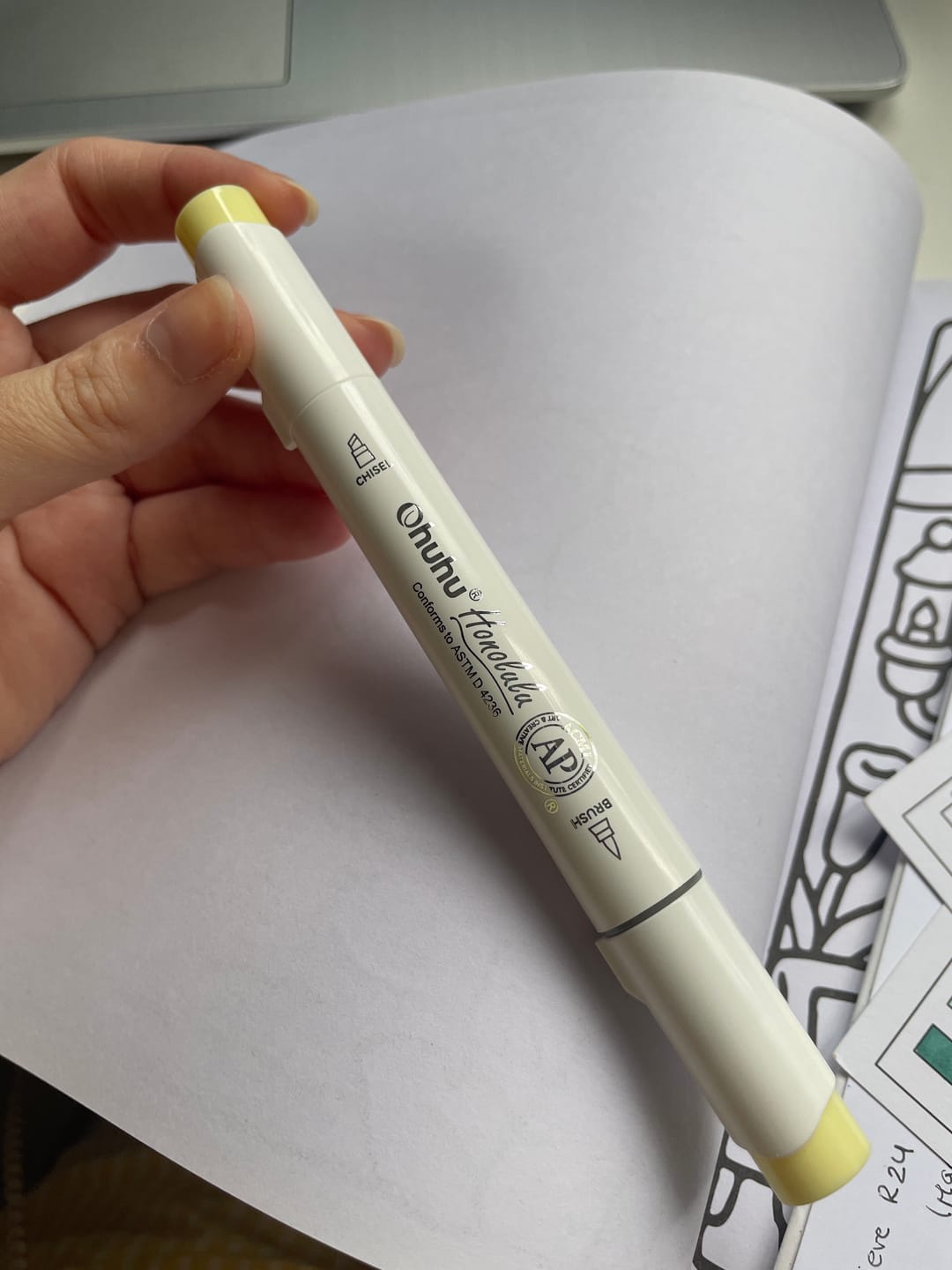 Customer photo review of Ohuhu Honolulu Y030 / Y02 Individual Marker, Brush & Chisel