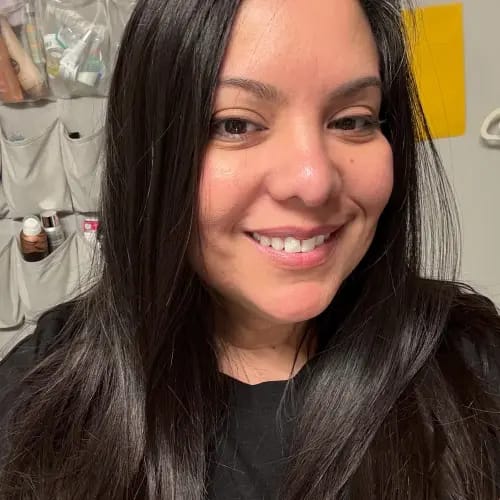 Customer photo review of PU Thin Skin Base 5x6.7" Human Hair System For Women Hair Loss, 6-18"