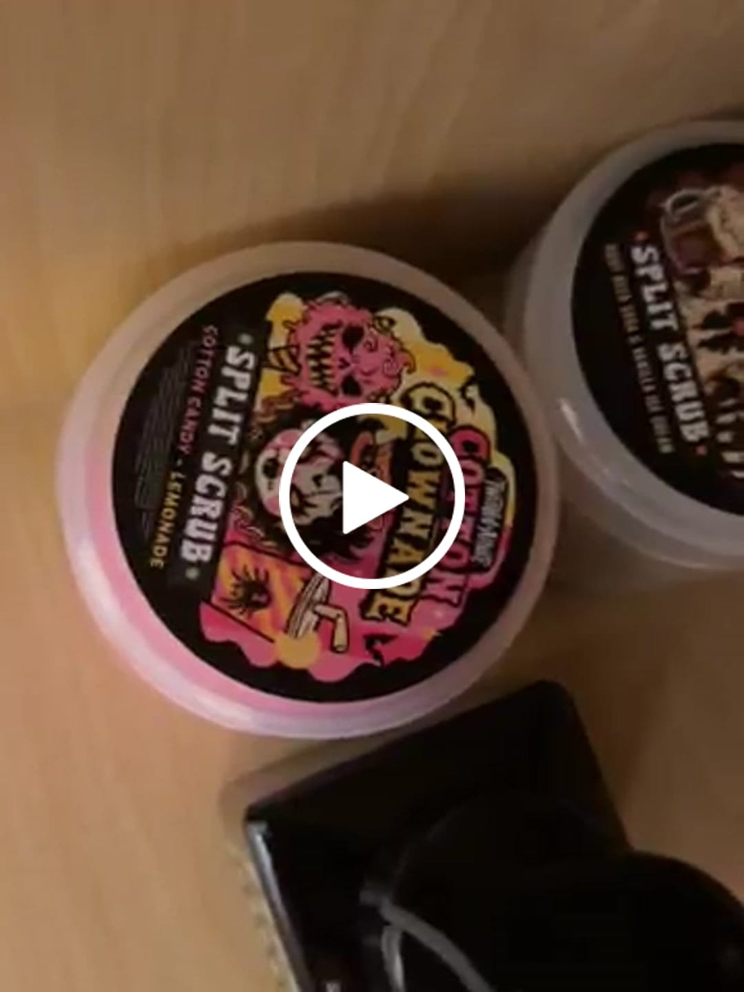 Customer video review of Cotton Clownade Split Scrub
