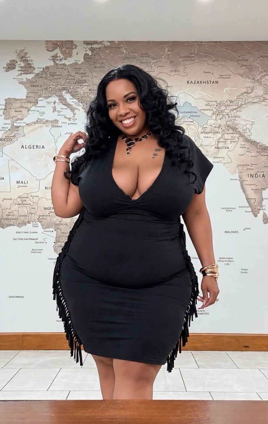 Customer photo review of Sensationnel Bare Lace Glueless Human Hair Blend 100% Full Lace Wig - FULL LACE UNIT 4