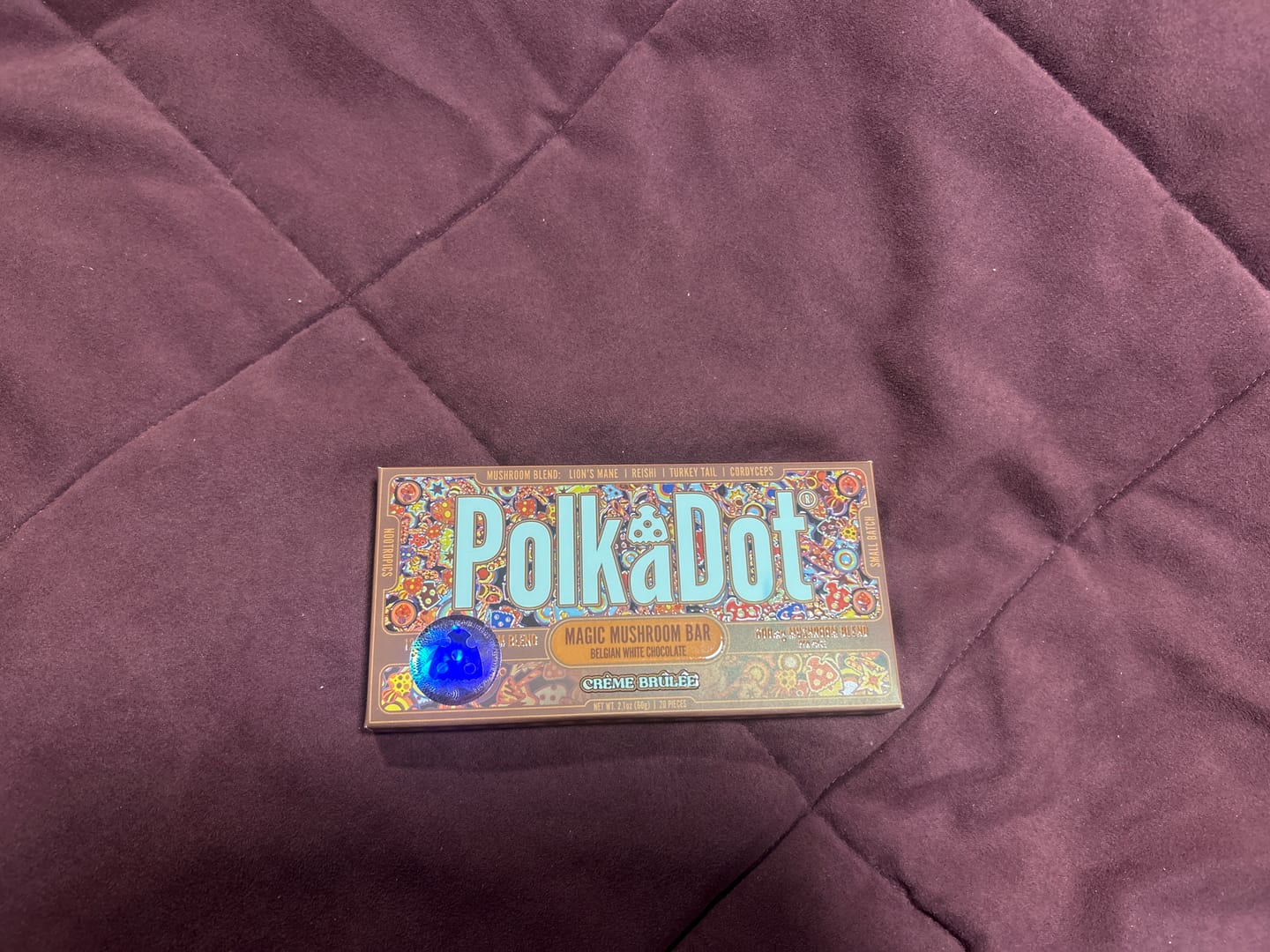 Customer photo review of Crème Brûlée Chocolate Bar (12,000 MG)
