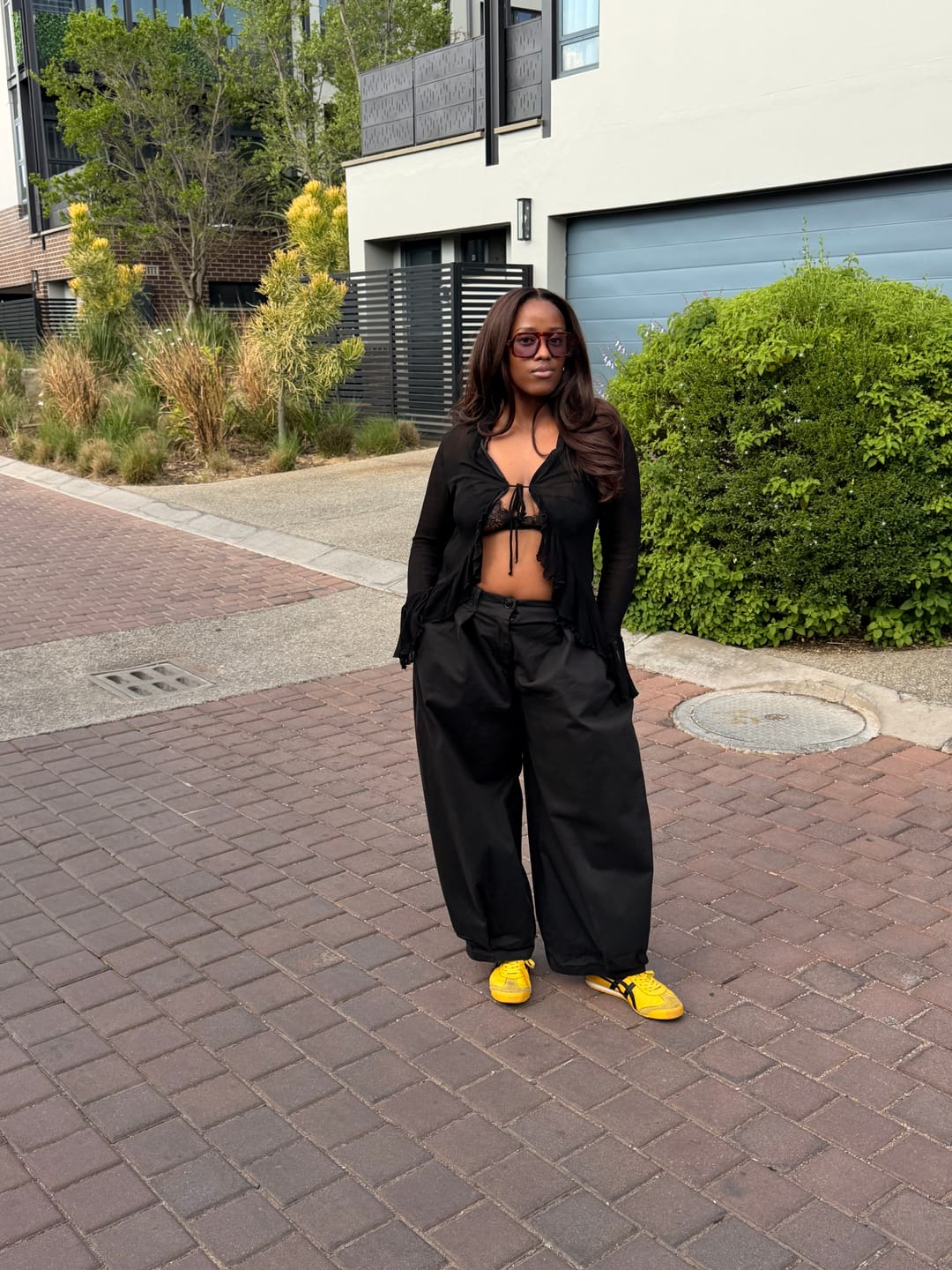 Customer photo review of Ora Balloon Trousers - Black