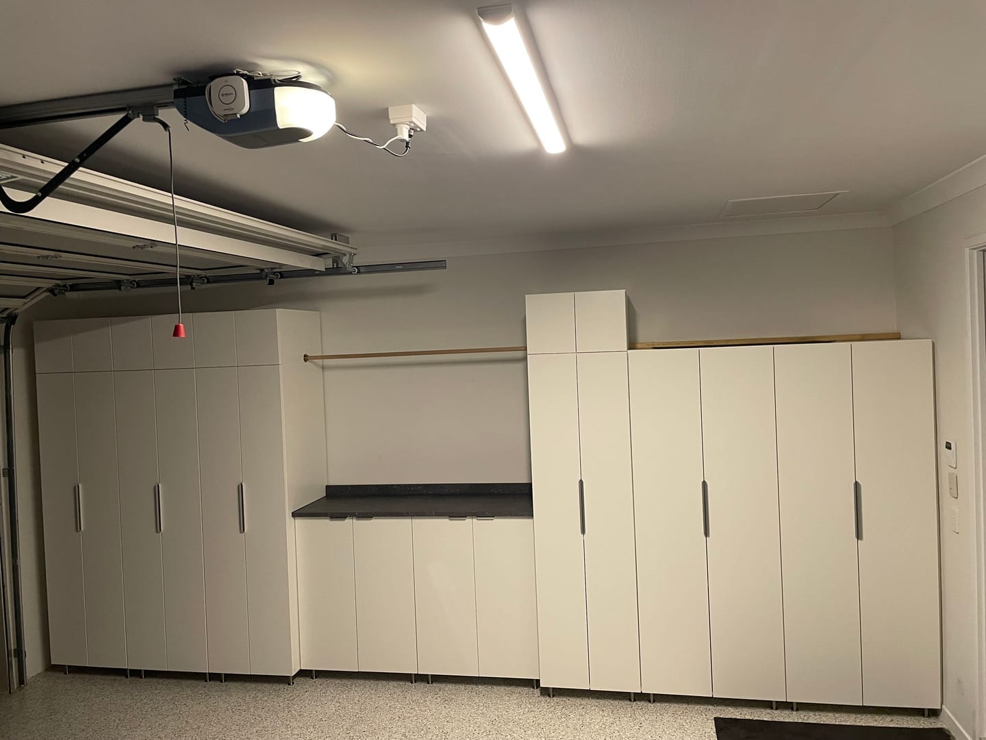 Customer photo review of Closet Rod – Unlacquered Polished Brass – 1-1/4"
