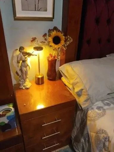 Customer photo review of Luminária de Mesa Sem Fio Recarregável Nomad Glow