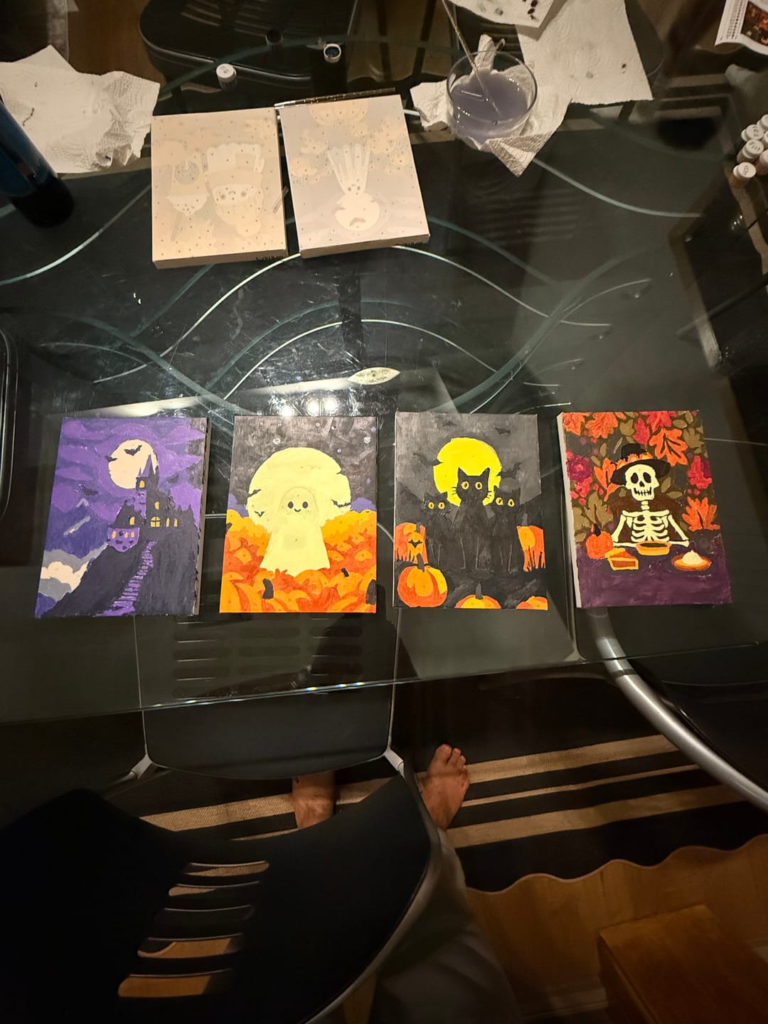 Customer photo review of 6 Mini Paintings - Spooky Autumn Set