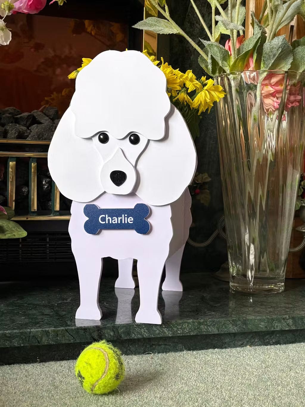 Customer photo review of Dog Planter - Poodle