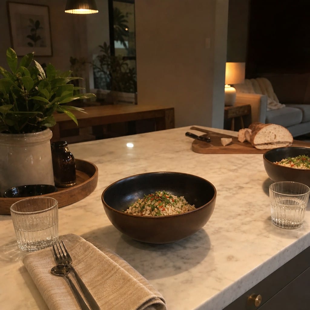 Customer photo review of Deep Bowls 770ml Brown Porcelain for Casual Dining (Pack of 6)
