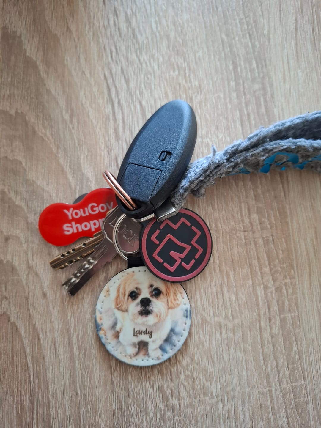 Customer photo review of Personalisierter Schlüsselanhänger - Aquarell Realistisches Porträt