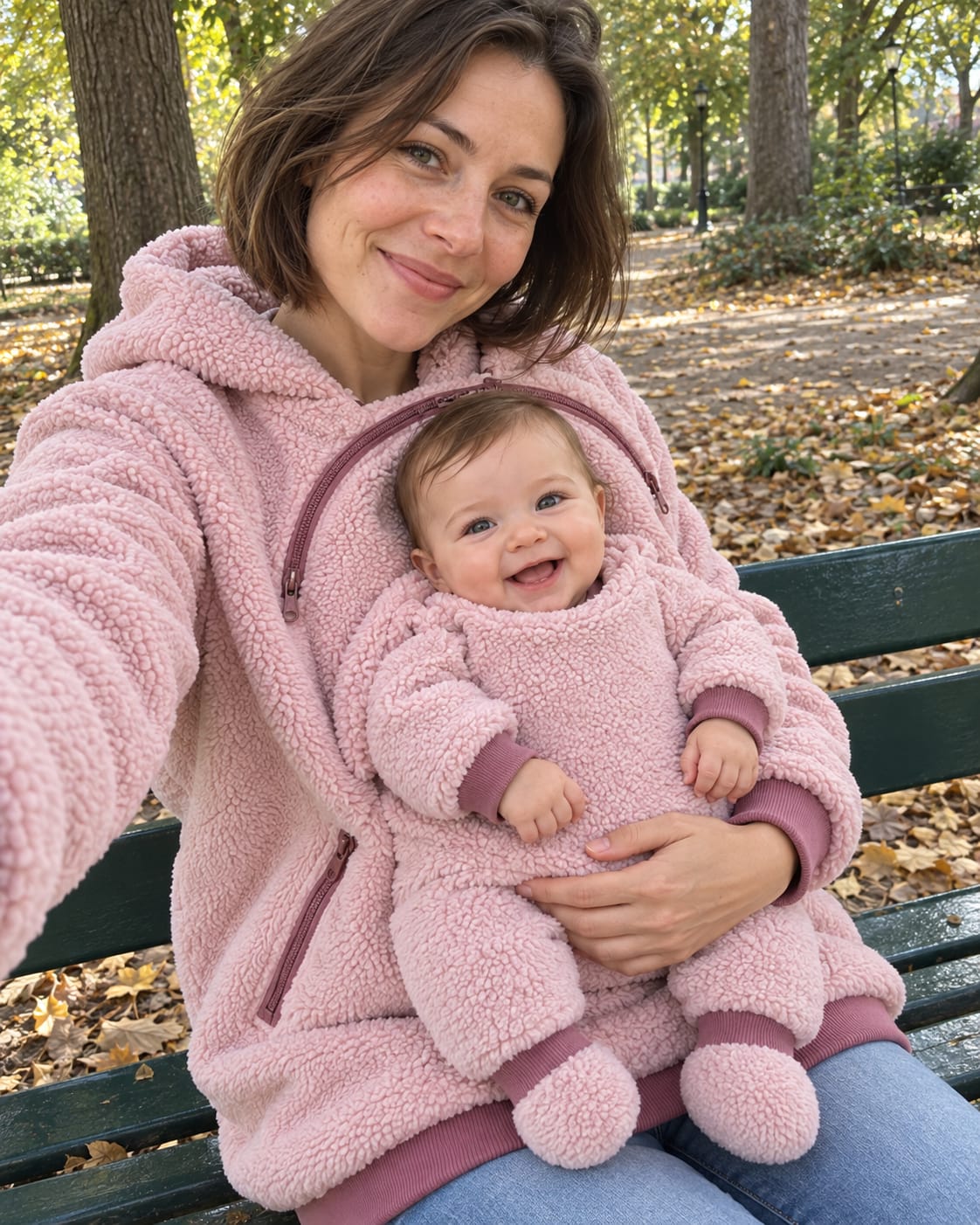 Customer photo review of NÄHLI Duo – Hoodie mit Babyeinsatz