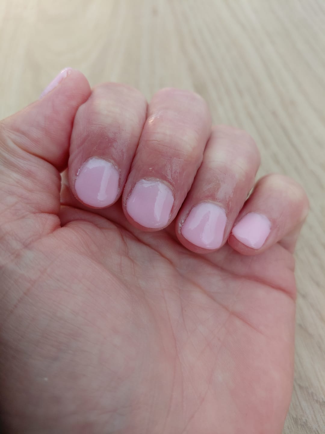 Customer photo review of Baby Pink Dipping Powder
