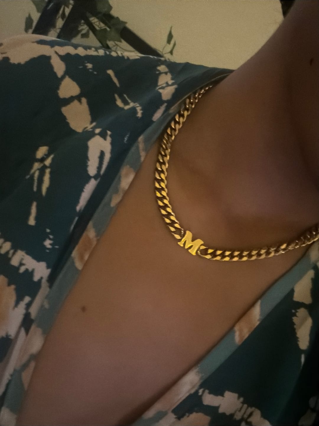 Customer photo review of Initials Choker w/ XL Cuban Chain