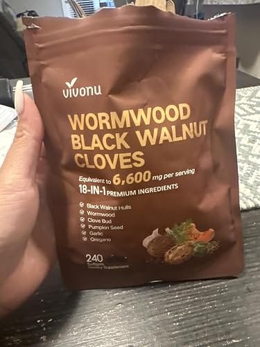 Customer photo review of 18-in-1 Black Walnut & Wormwood Herbal Digestive Cleanse Softgels, 80-Day Supply