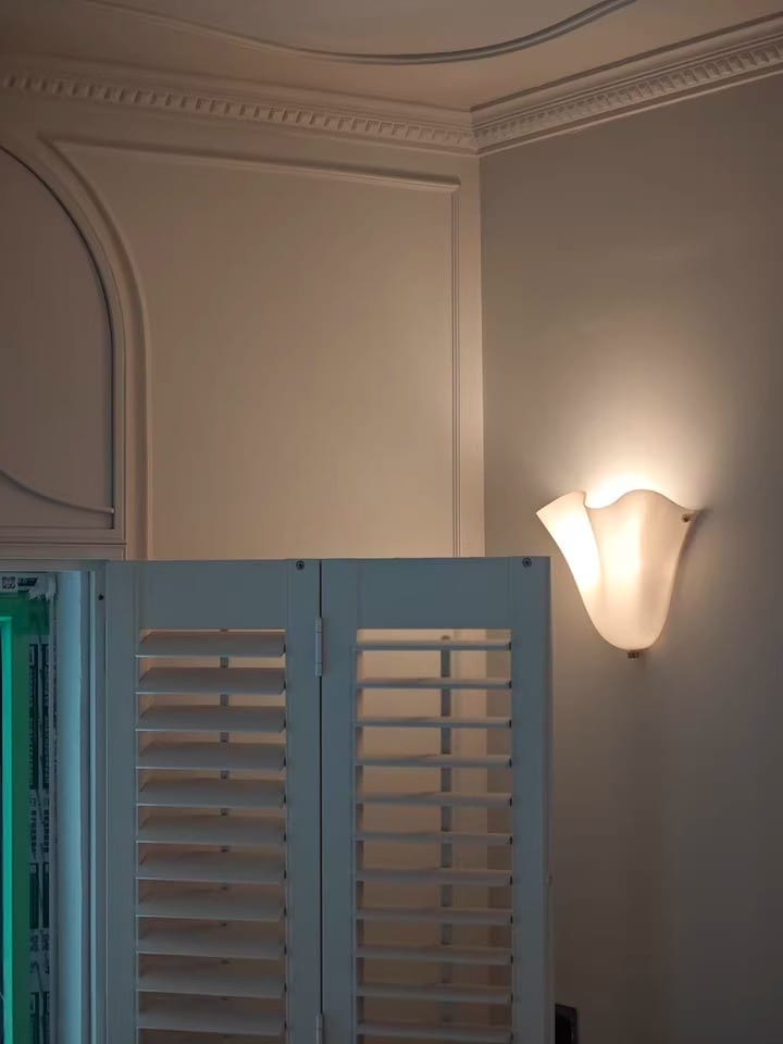 Customer photo review of Sculpted Glass Flower Wall Sconce