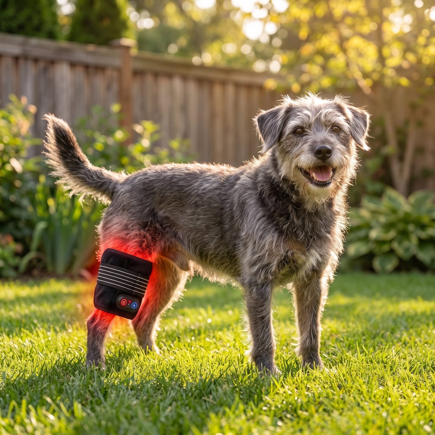 Customer photo review of Nuzzlure™ Wireless Red Light Therapy Device for Dogs