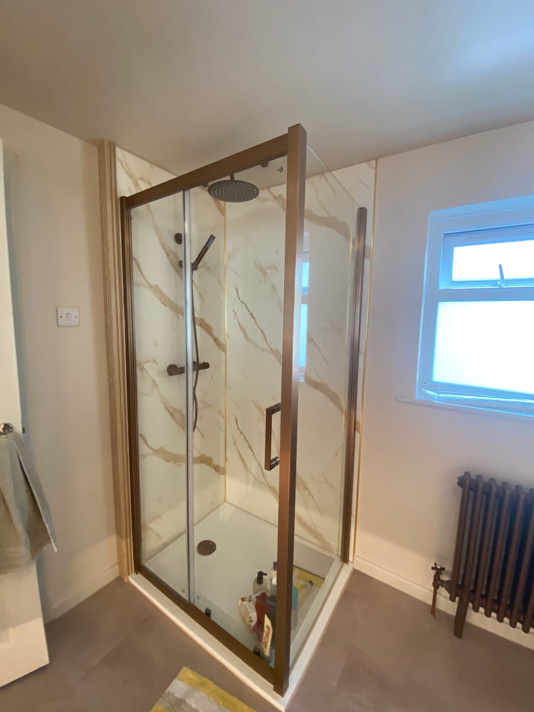Customer photo review of 10mm Brushed Gold Aluminium End Cap