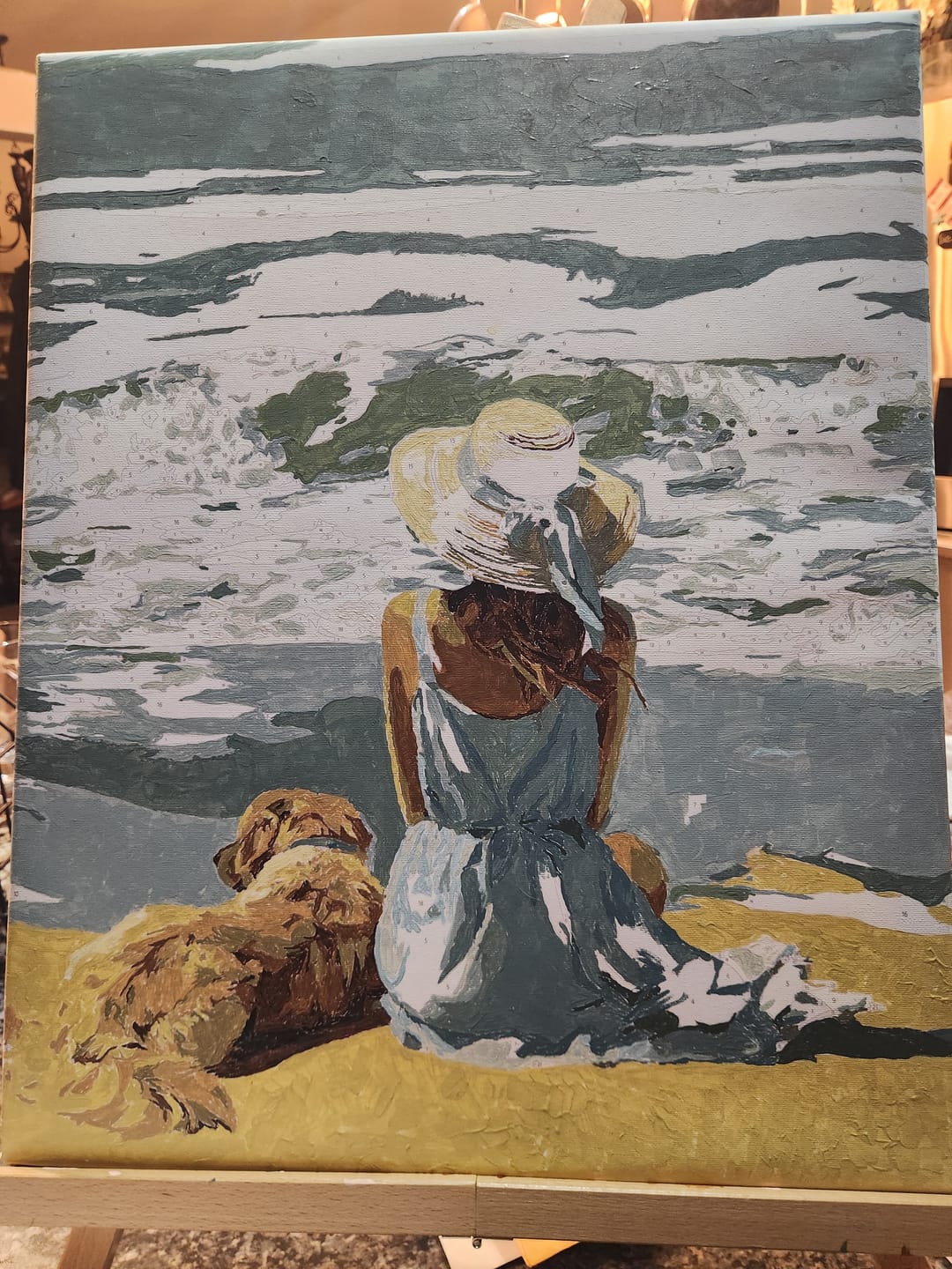 Customer photo review of Waves of Calm | Paint by Number