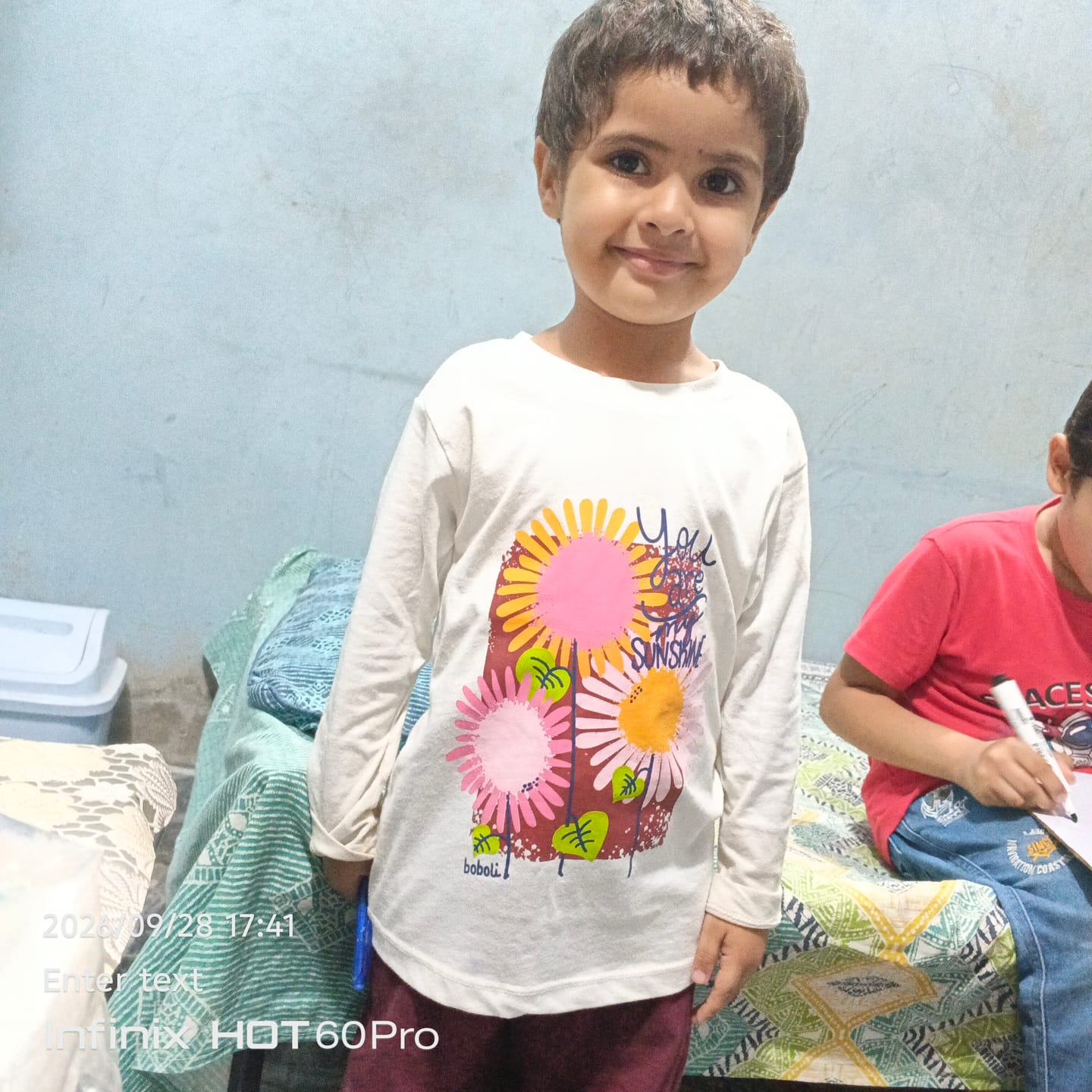 Customer photo review of Premium Quality "Sunshine" Printed Full Sleeves Summer Suit For Girls
