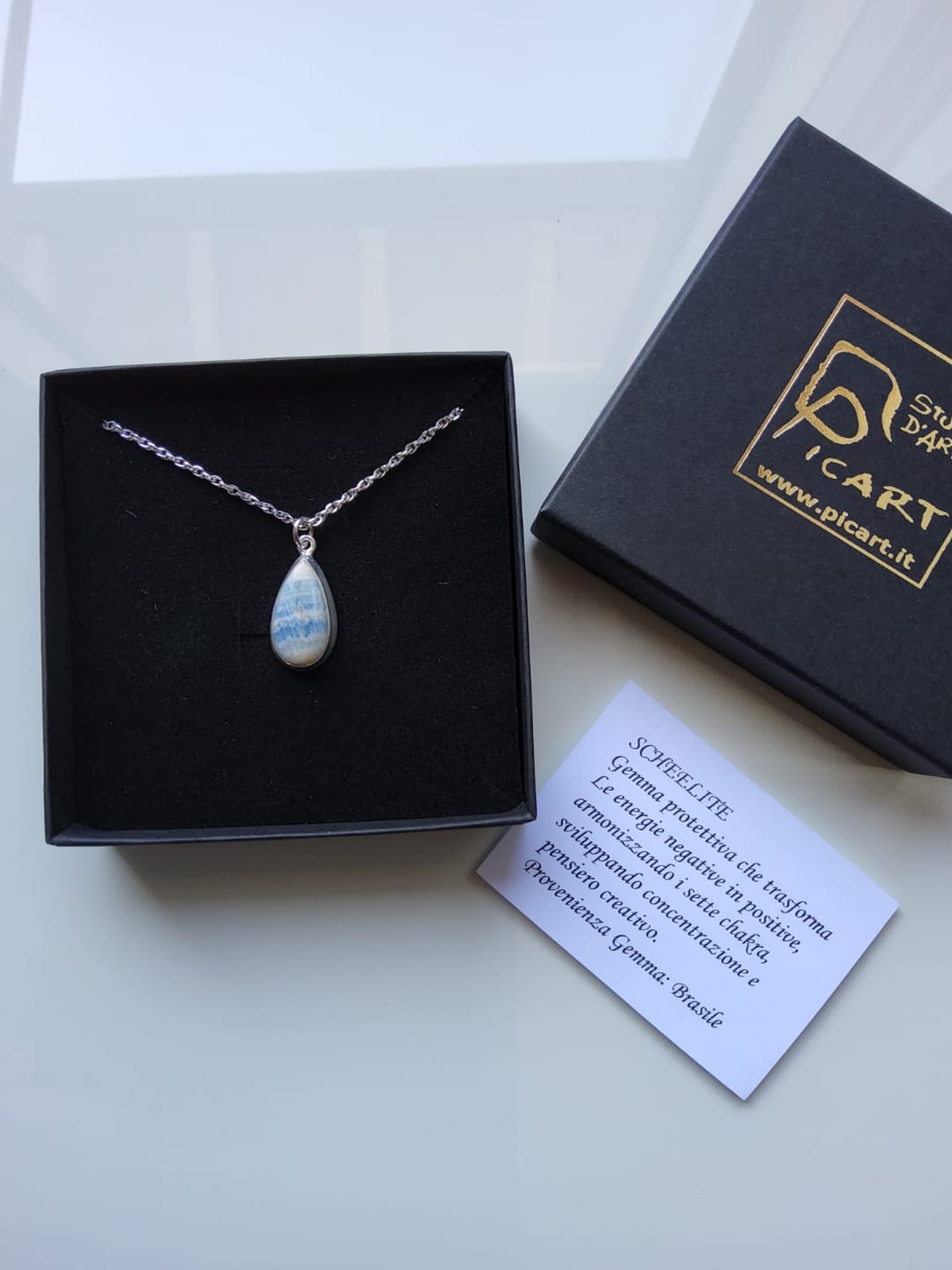 Customer photo review of Ciondolo Scheelite Argento 925 - a Goccia