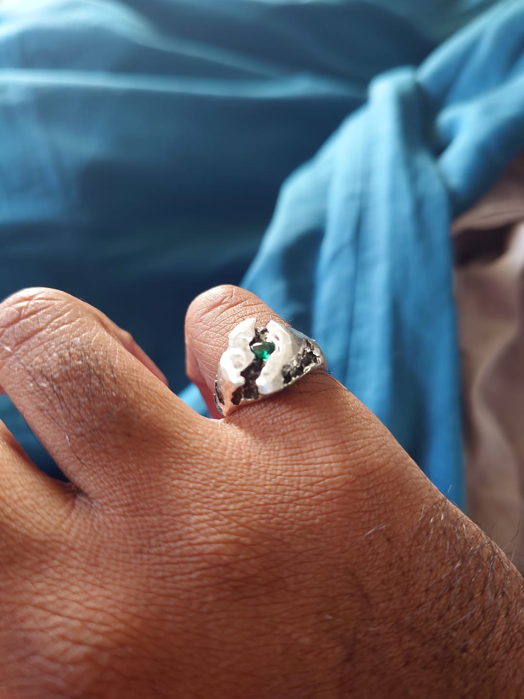 Customer photo review of Emerald Signet Ring - VIRIDIAN