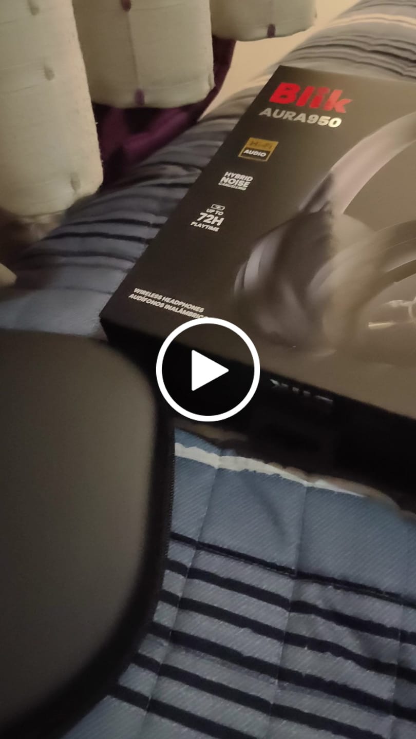 Customer video review of Audifonos Bluetooth Blik Aura950 Cancelación De Ruido 72H