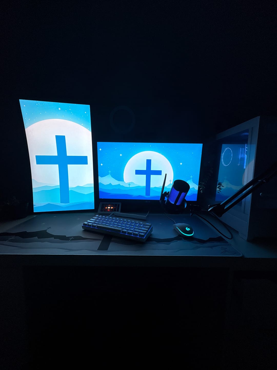 Customer photo review of Blue Cross Mousepad