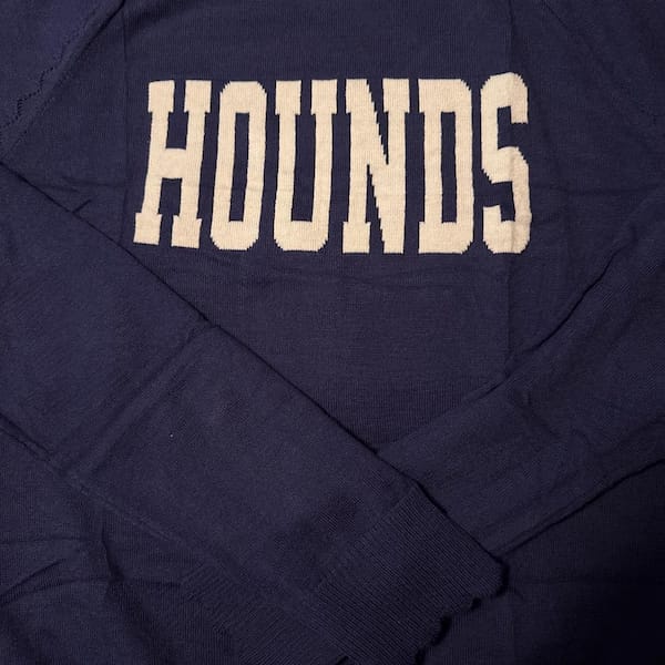 Customer photo review of Personalized Knit Text Cozy Pullover Crewneck Sweater For Sports Mom