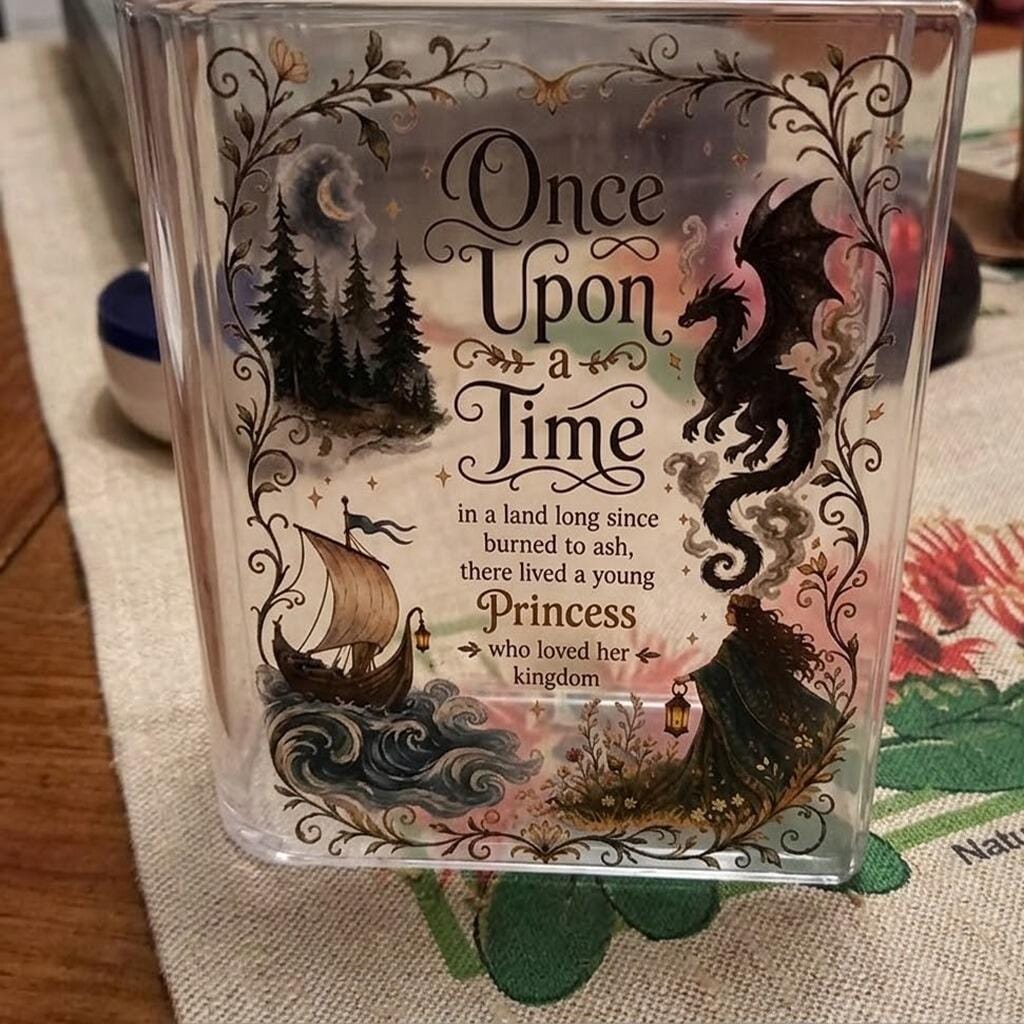 Customer photo review of Once Upon a Time Book  Acrylic Book Vase Book Lover Gift